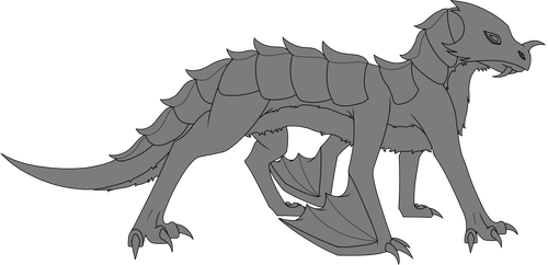 Saberplate, a neutral dragon species